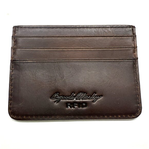 NWT Osgoode Marley RFID Credit Card Holder Brown Leather - Picture 1 of 5